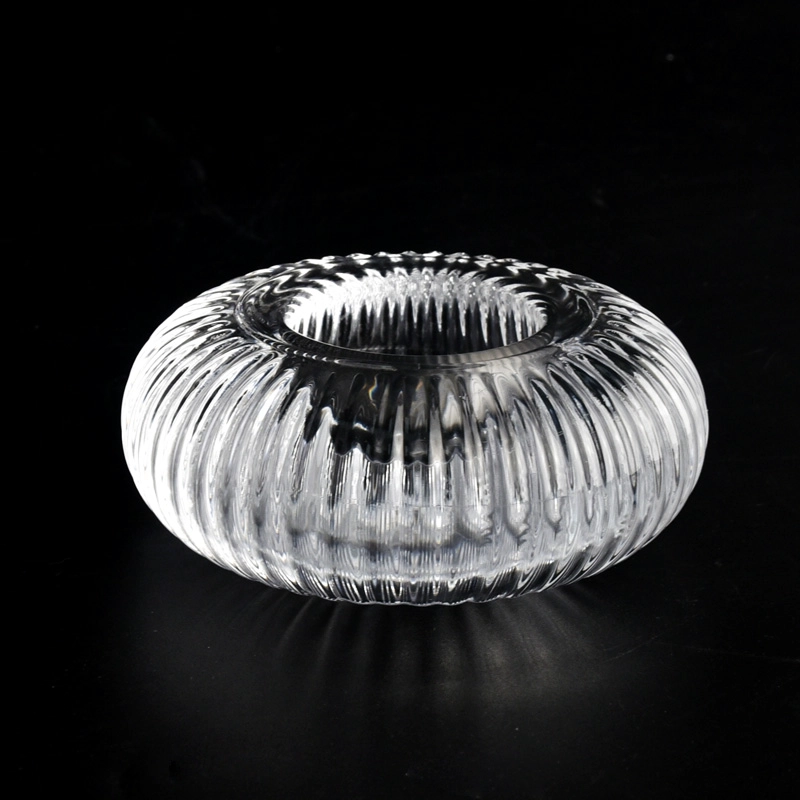 Wholesale 40ml circular vertical edge effect glass candle holders