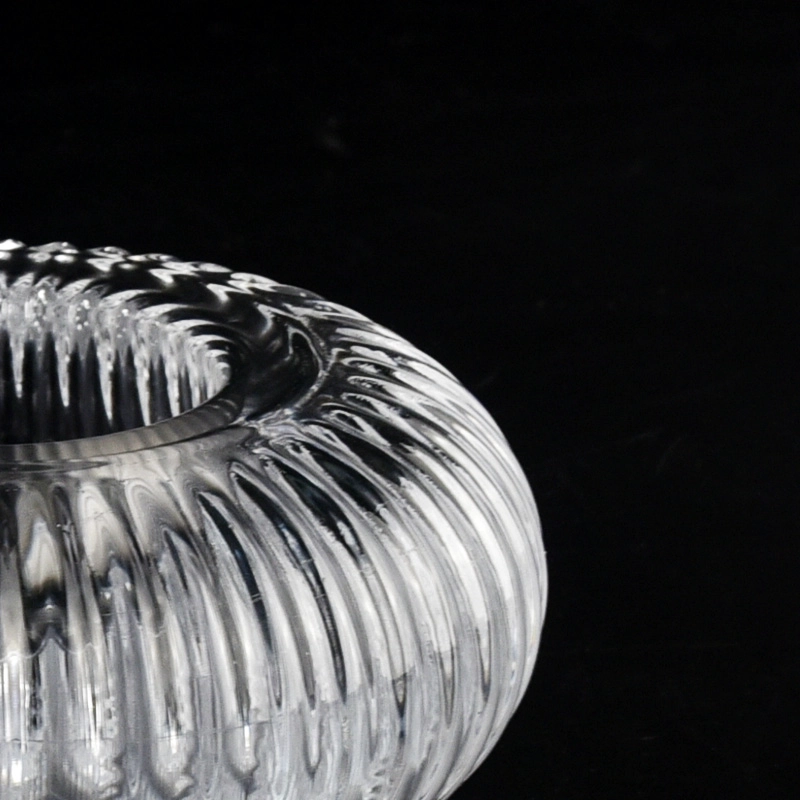 Wholesale 40ml circular vertical edge effect glass candle holders