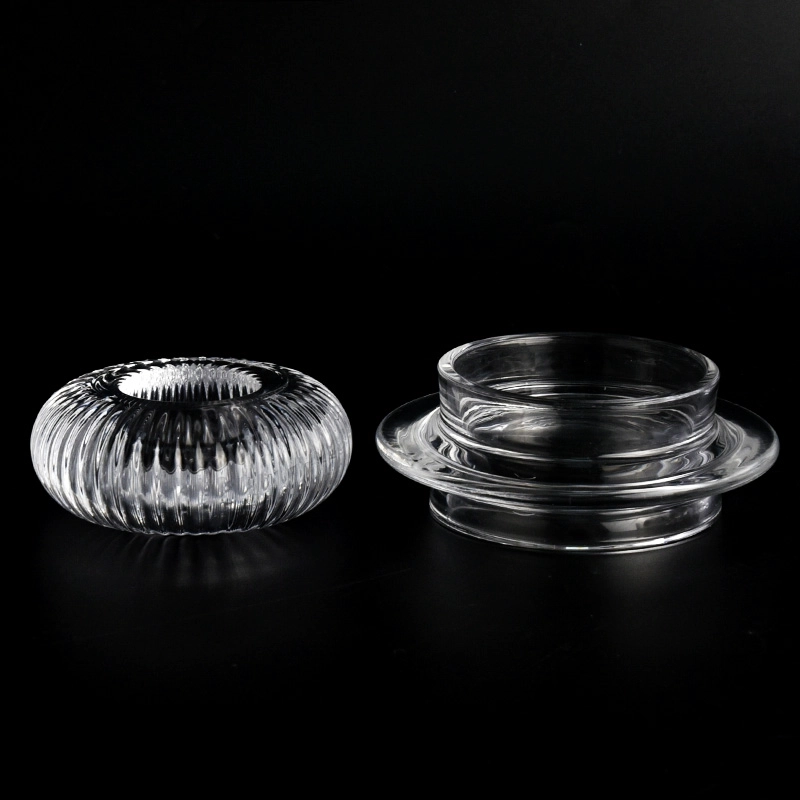 Wholesale 40ml circular vertical edge effect glass candle holders