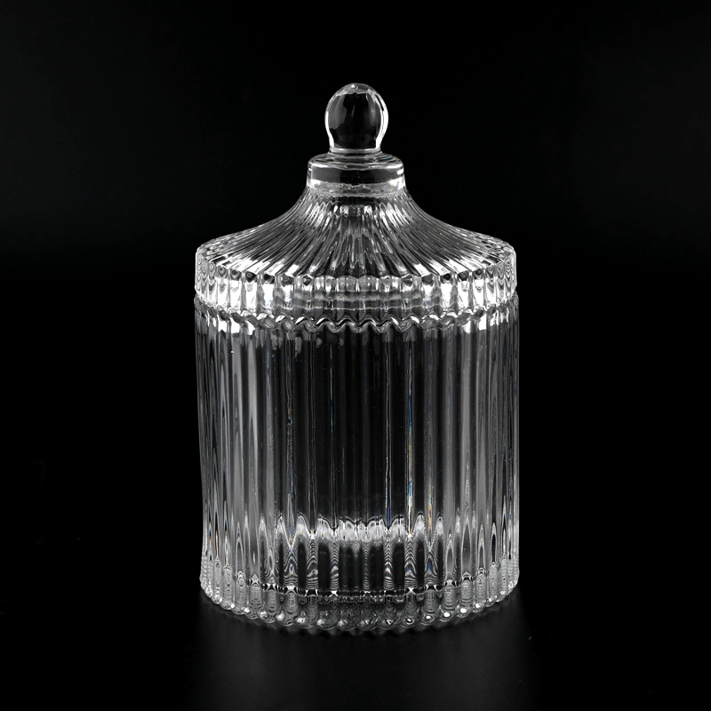 Glass Candy Container with Lids Customized Glass Candle Vessel with Lids Wholesale Glass Candy Container with Lids Customized Glass Candle Vessel with Lids Wholesale