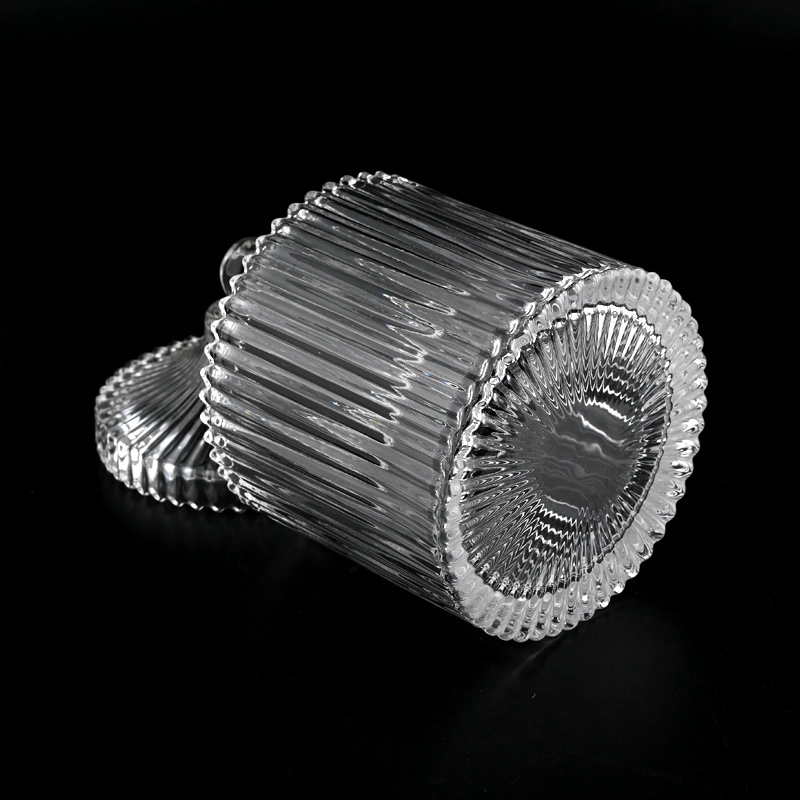 Glass Candy Container with Lids Customized Glass Candle Vessel with Lids Wholesale