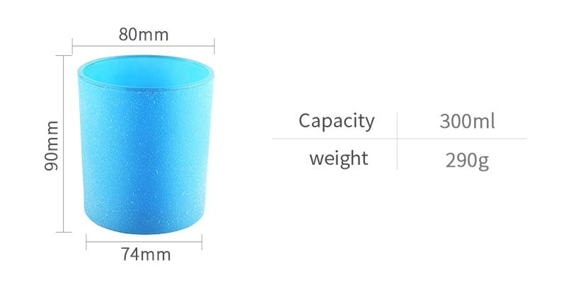 Wholesale 8oz blue glass candle jar candle container