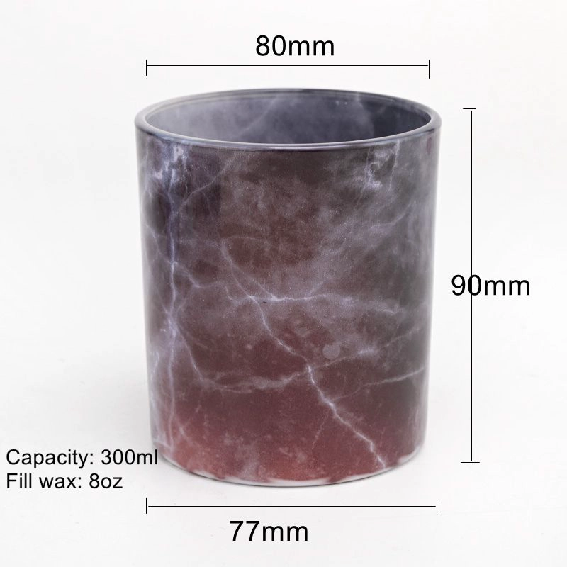 New full size printing 8oz glass candlejar New full size printing 8oz glass candlejar