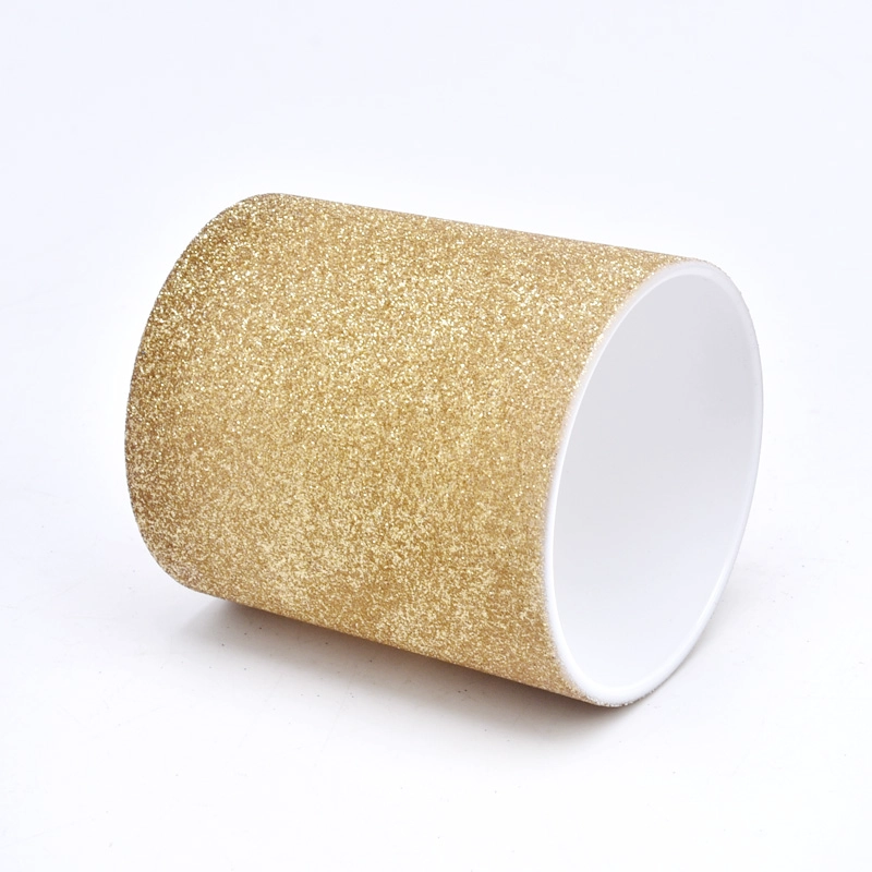 Top luxury shiny little diamond effect on the 8oz glass candle holder for wedding