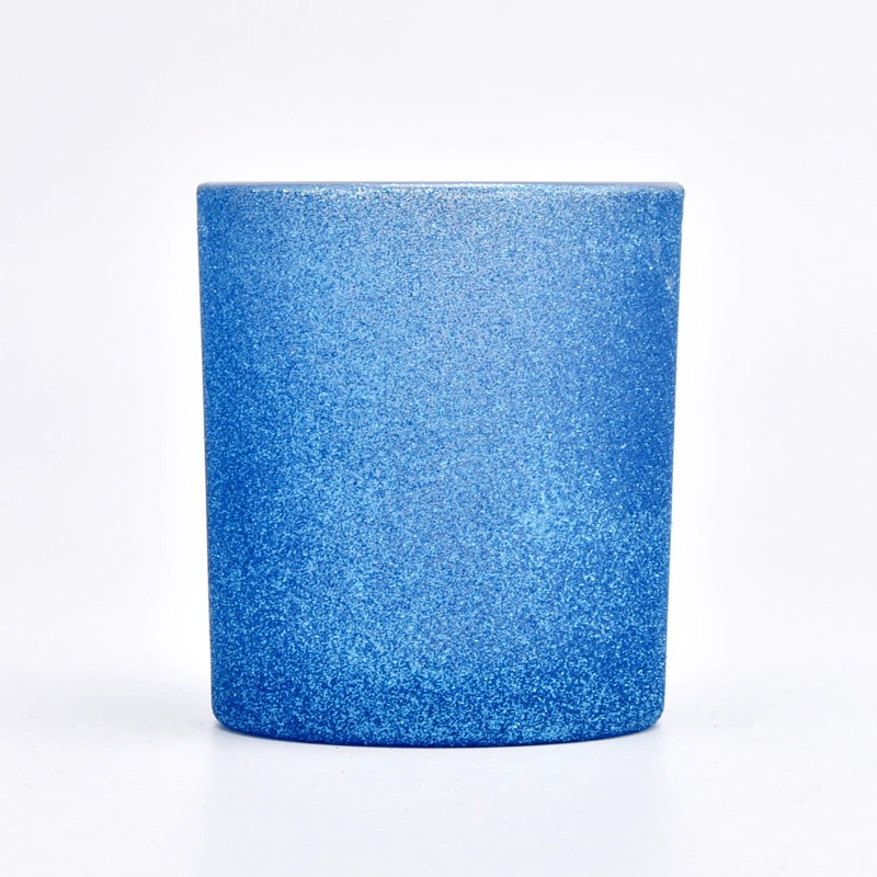 blue luxury glass candle holder wholesale candle jars