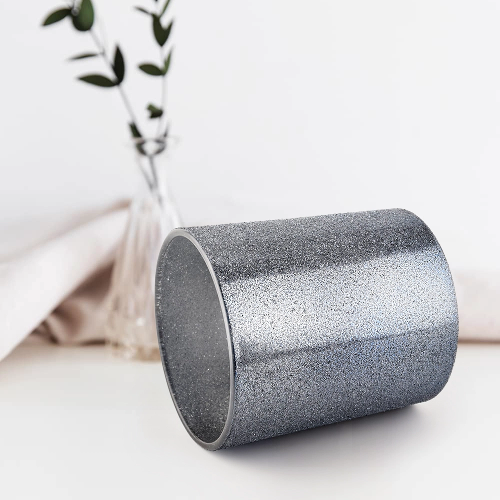 Wholesales 8oz Custom Luxury Smoky Gray Frosted Empty Glass Candle Jars Wholesales 8oz Custom Luxury Smoky Gray Frosted Empty Glass Candle Jars