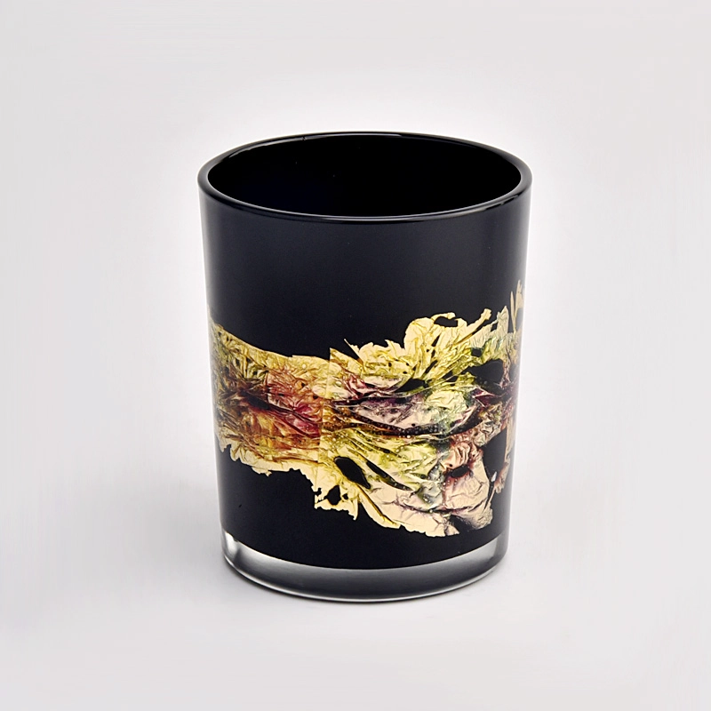 wholesale spray artwork small capacity glass candle jars