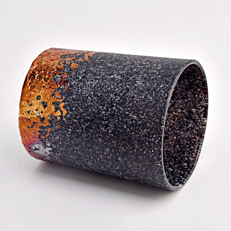 new designed special sand effect glass candle jar new designed special sand effect glass candle jar
