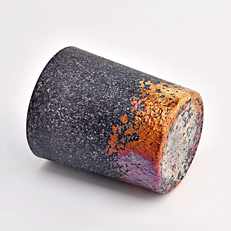 new designed special sand effect glass candle jar new designed special sand effect glass candle jar