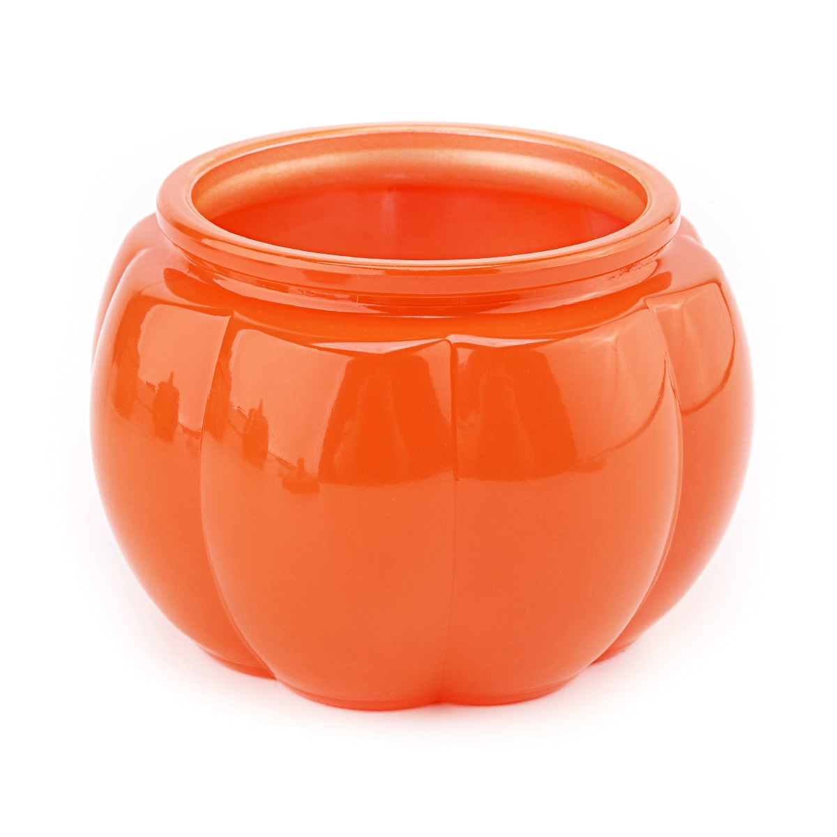 New Arrival Luxury Pumpkin Glass Candle Jar Pumpkin Glass Candy Container With Lids