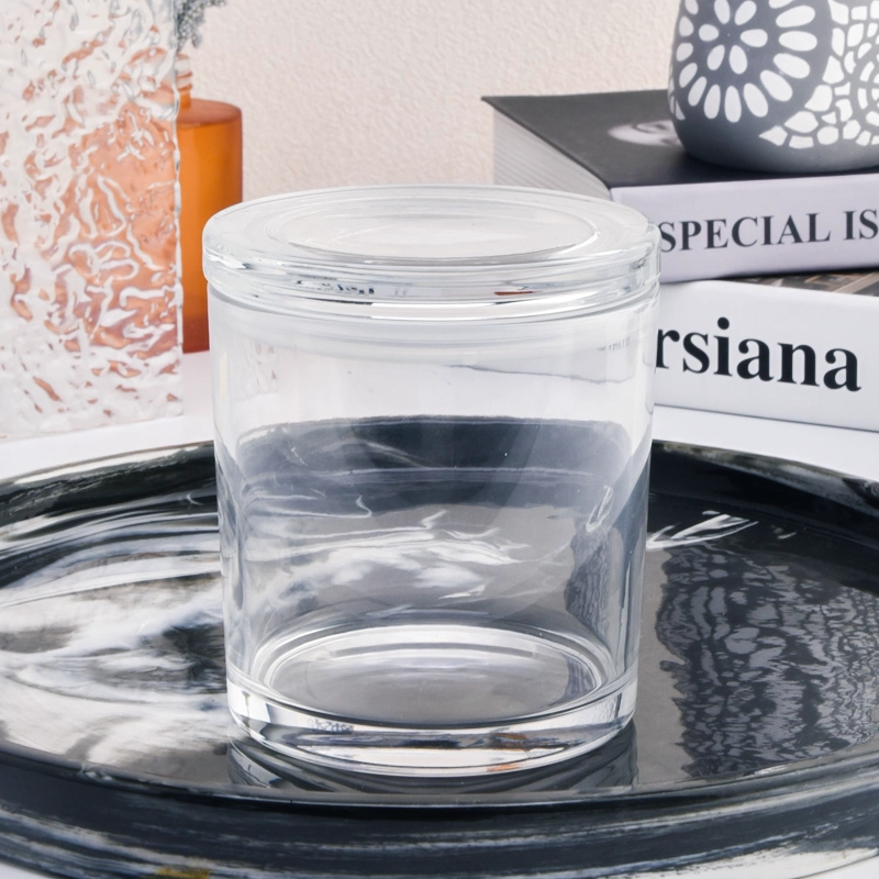 15oz glass candle jar with lid silicone sealing lid 