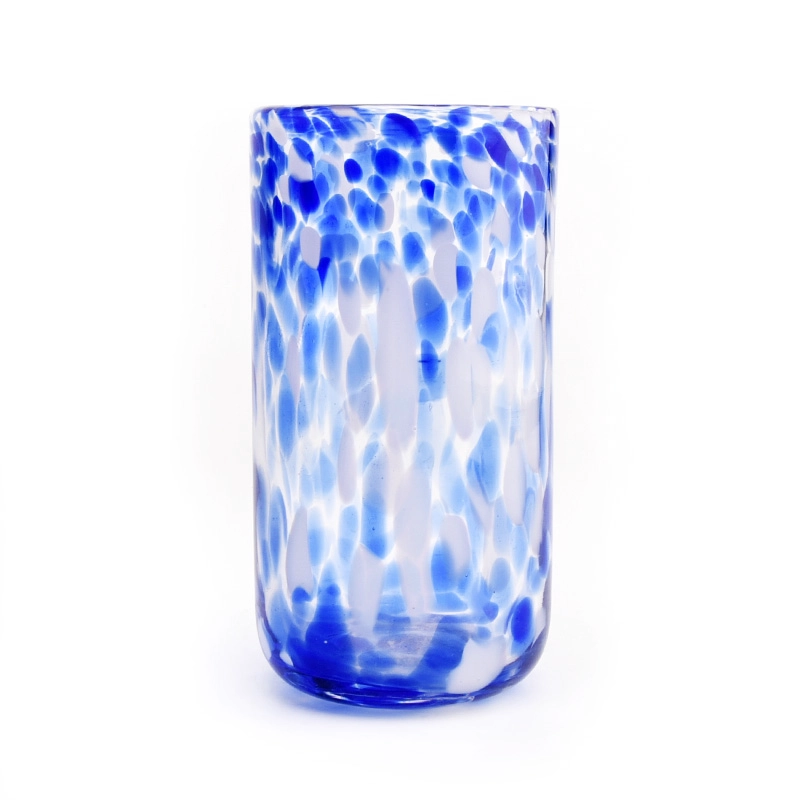 colorful artistic effect for glass candle jars and candle holders 
