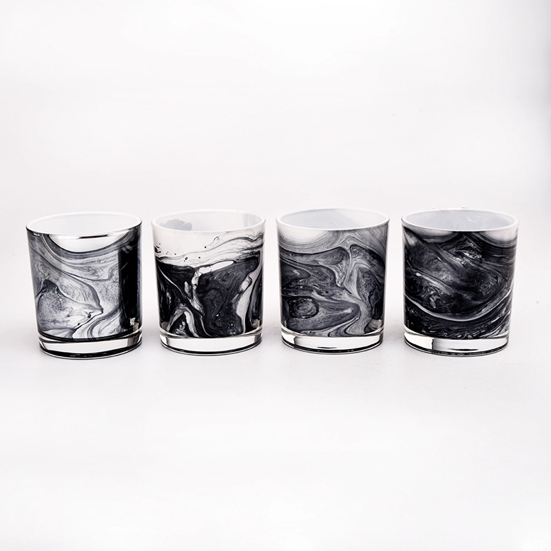 Fancy Marble Color Glass Candle Jars Wholesale Fancy Marble Color Glass Candle Jars Wholesale