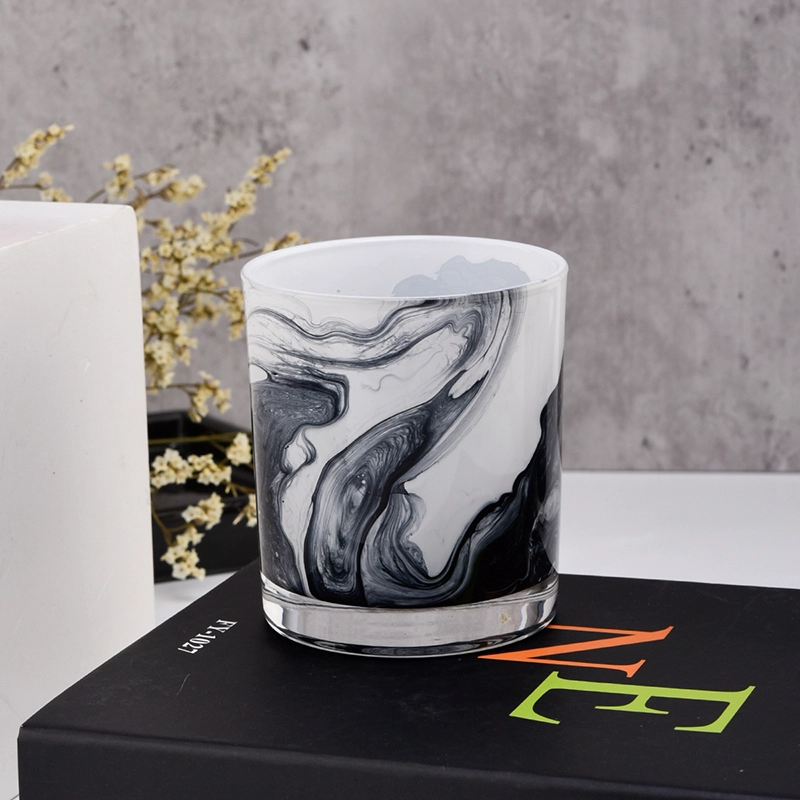 Fancy Marble Color Glass Candle Jars Wholesale Fancy Marble Color Glass Candle Jars Wholesale