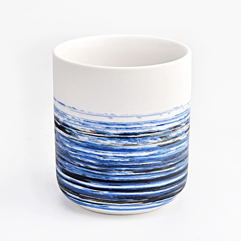 home decor round bottom artwork empty ceramic candle jar