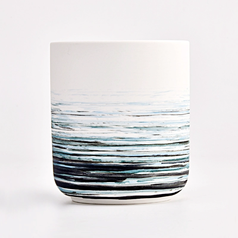 luxury matte white with brush paint color empty ceramic candle jar luxury matte white with brush paint color empty ceramic candle jar