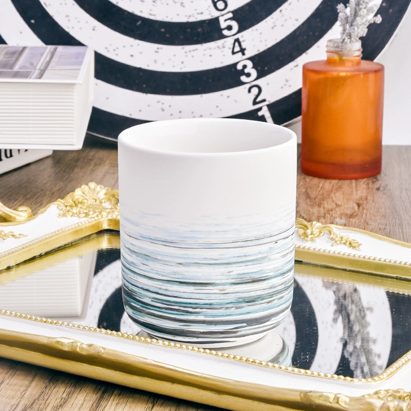 luxury matte white with brush paint color empty ceramic candle jar luxury matte white with brush paint color empty ceramic candle jar