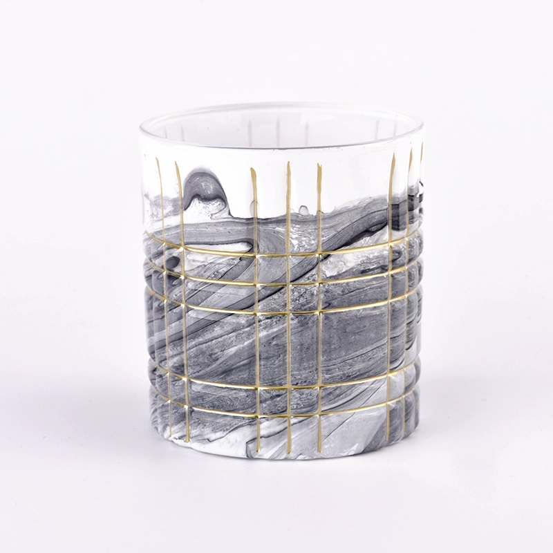 new pattern glass candle jars for home decor wholesale