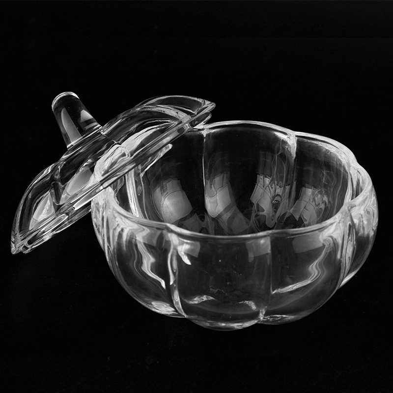 luxury transparent glass pumpkin candle jar with lid luxury transparent glass pumpkin candle jar with lid