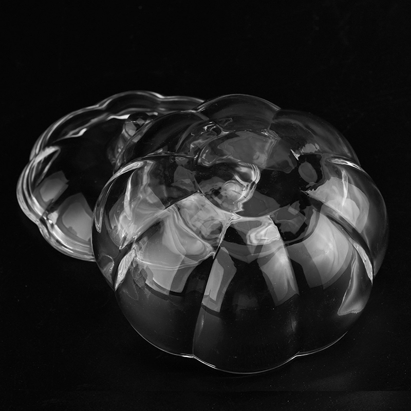 luxury transparent glass pumpkin candle jar with lid luxury transparent glass pumpkin candle jar with lid