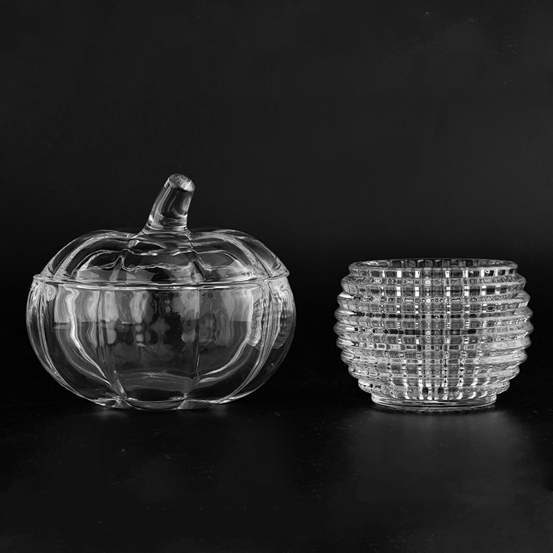 luxury transparent glass pumpkin candle jar with lid luxury transparent glass pumpkin candle jar with lid