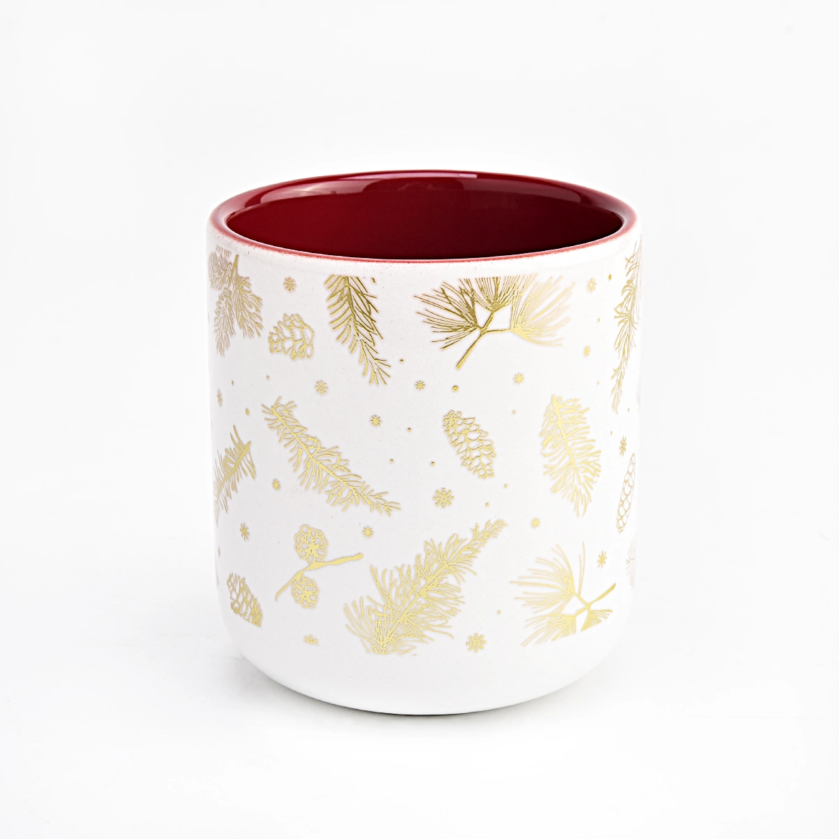 golden pattern ceramic candle vessel for Christmas golden pattern ceramic candle vessel for Christmas