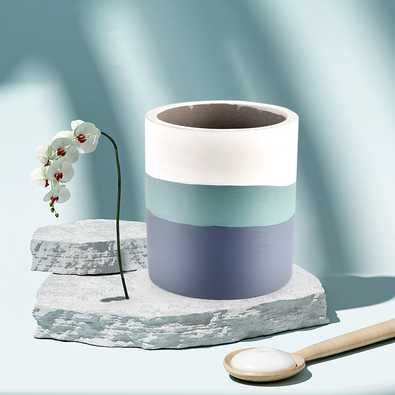 Ceramic Concrete Candle Jar Luxury Home Decoration