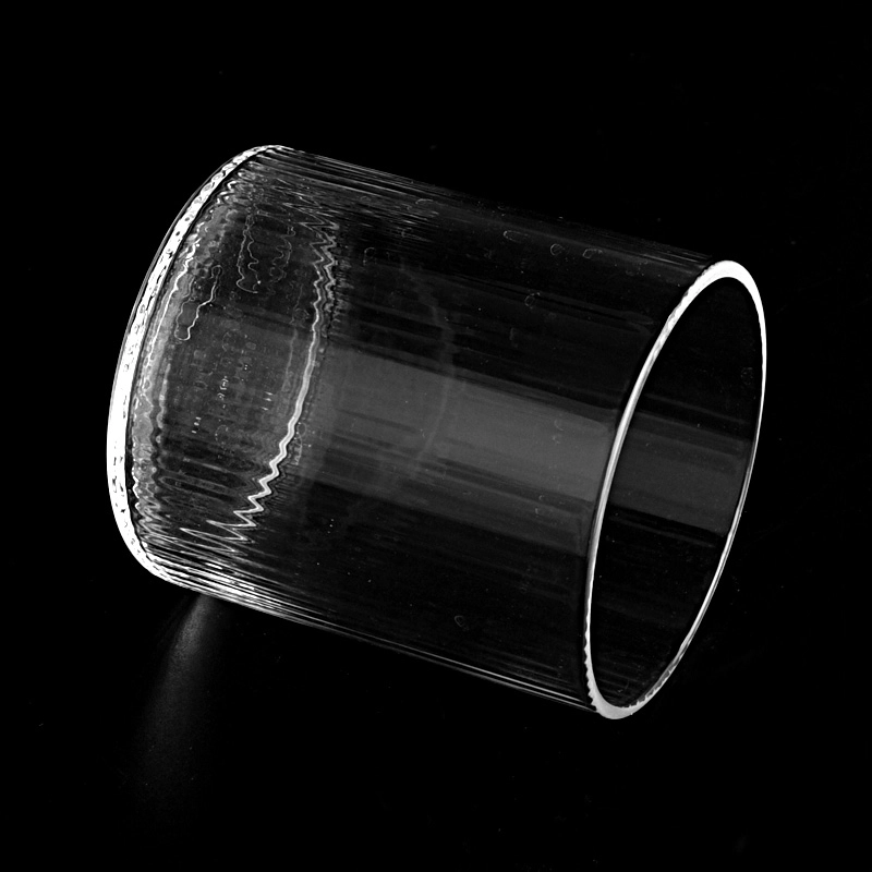 8oz transparent high borosilicate glass jar round glass vessel wholesale