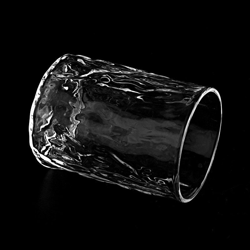 new design 10oz high borosilicate clear glass candle jars
