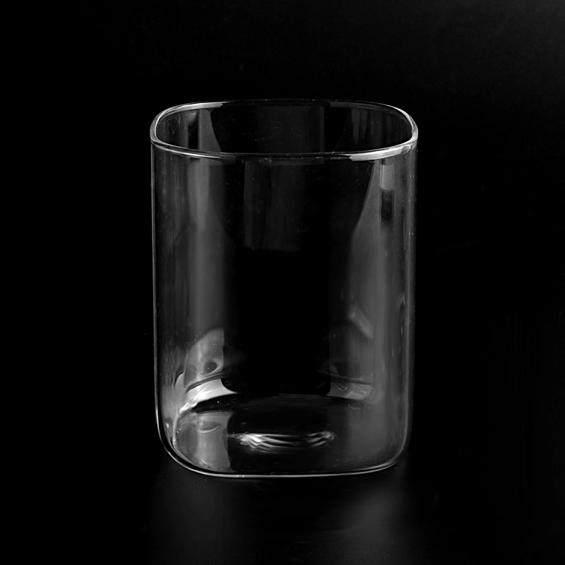 new design 10oz high borosilicate clear glass candle jars