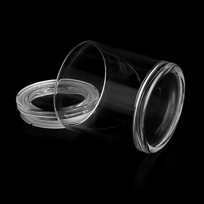 Prócaí coinneal gloine céir líonta 15oz le clúdach gloine agus séalaithe silicone