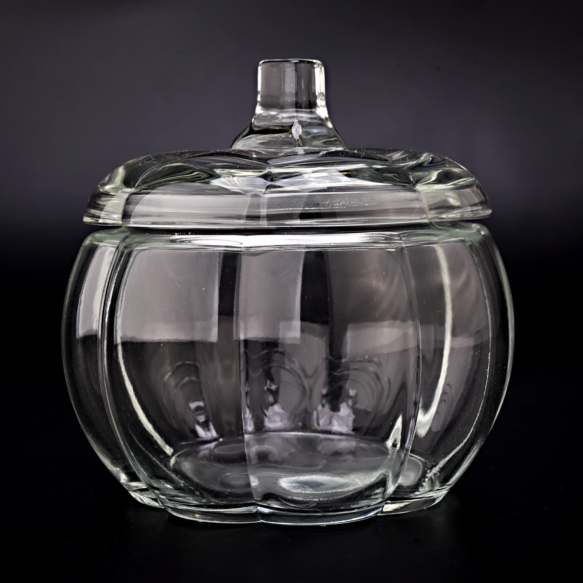 hot sale 500ml pumpkiin-shaped glass candle jars with lid