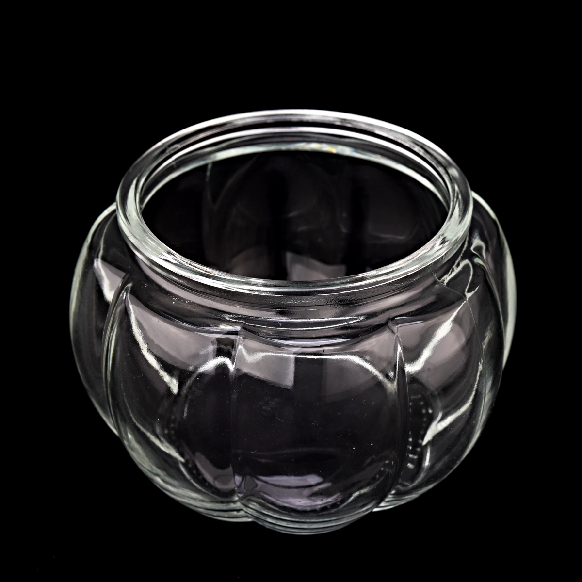 hot sale 500ml pumpkiin-shaped glass candle jars with lid