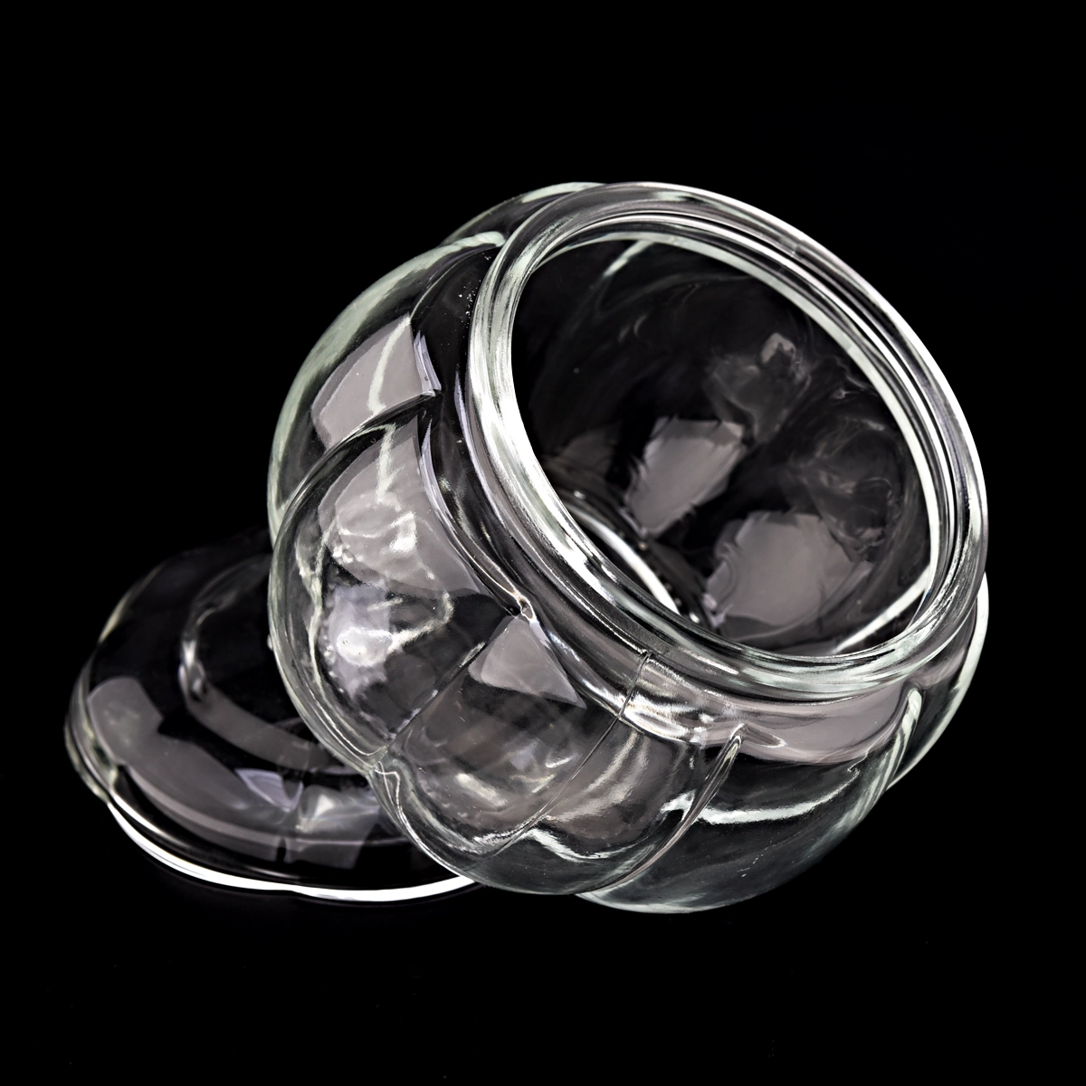hot sale 500ml pumpkiin-shaped glass candle jars with lid