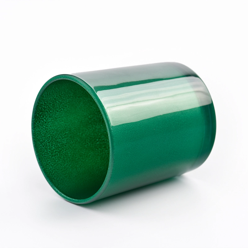 Metal Cracked Painted Glass Candle Jars for 10-12oz candle filling