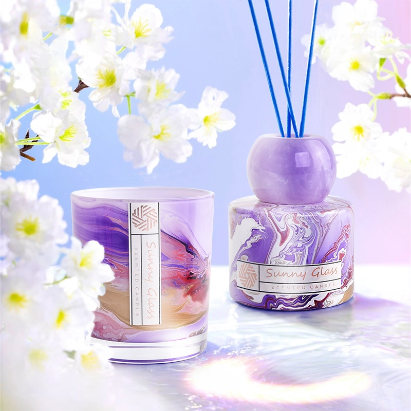 popular glass candle vessel with glass diffuser bottle popular glass candle vessel with glass diffuser bottle