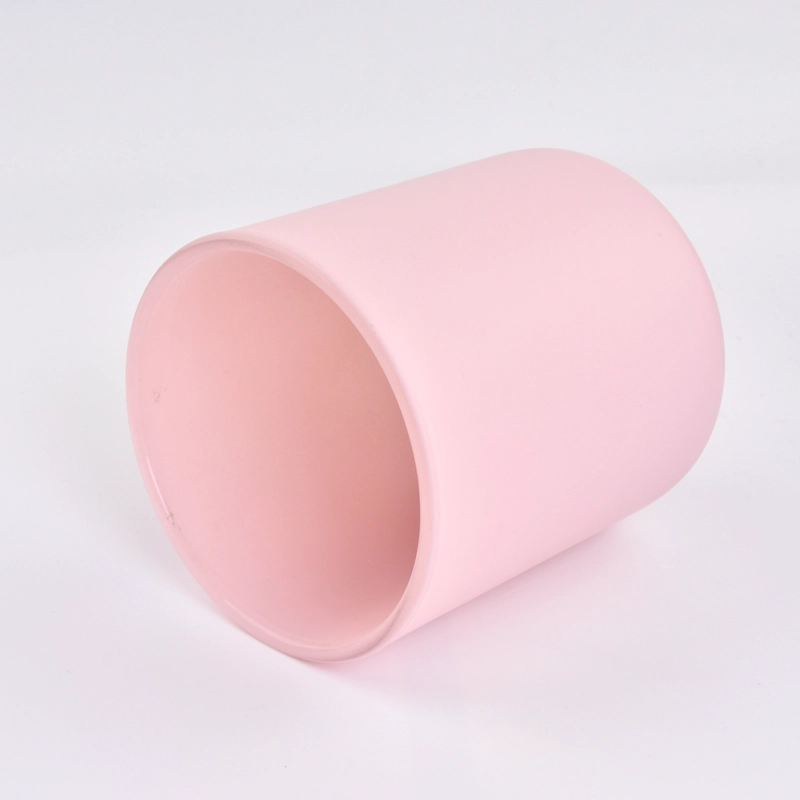 14oz round bottom matte pink glass candle jar 14oz round bottom matte pink glass candle jar