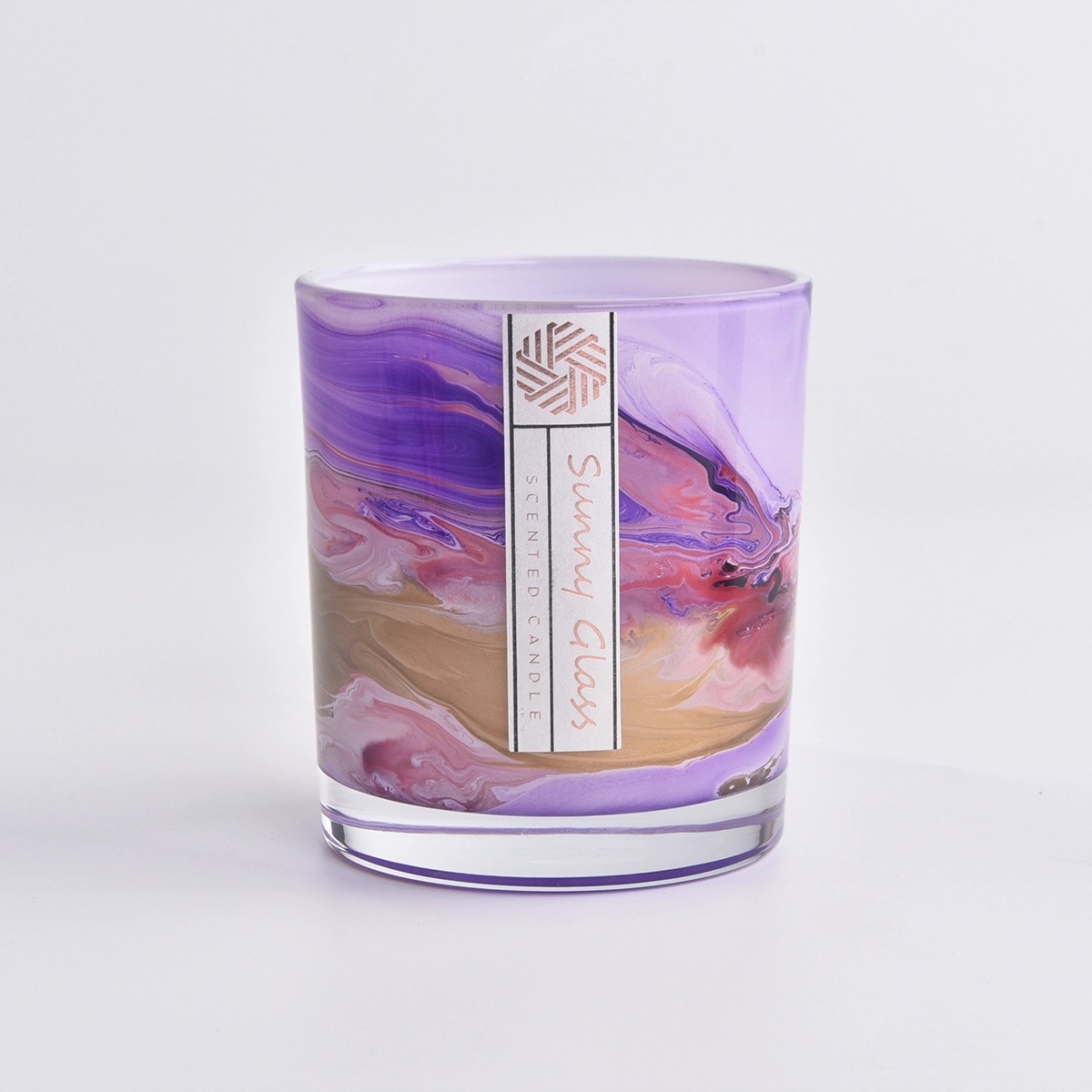 popular glass candle vessel with glass diffuser bottle