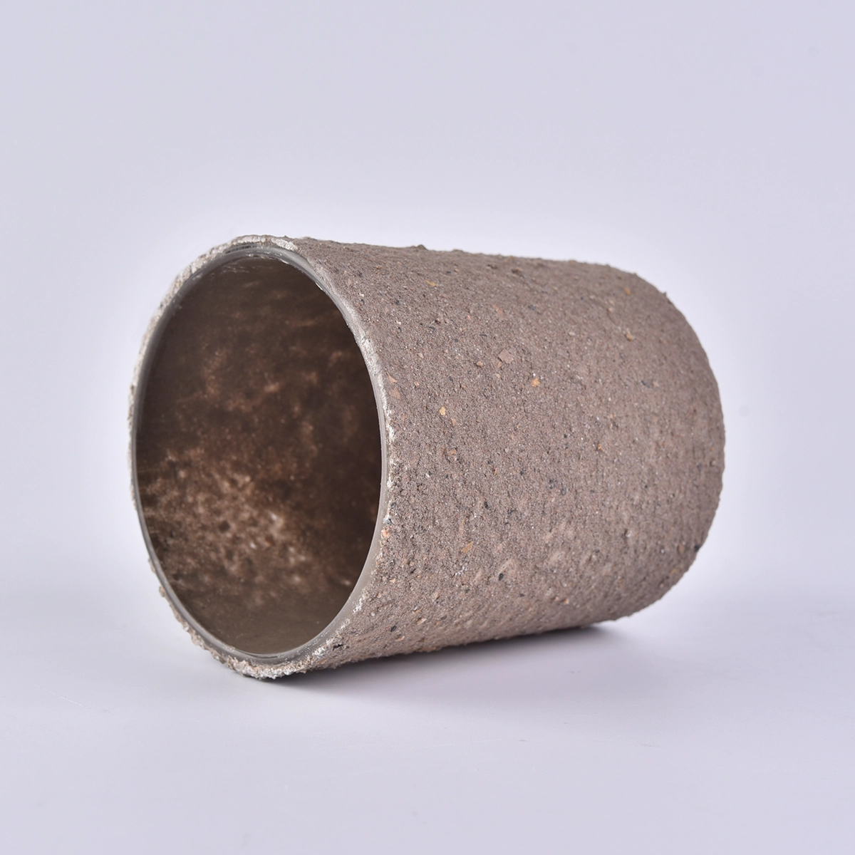 New 300ml glass candle jars with concrete decoration for scented home 