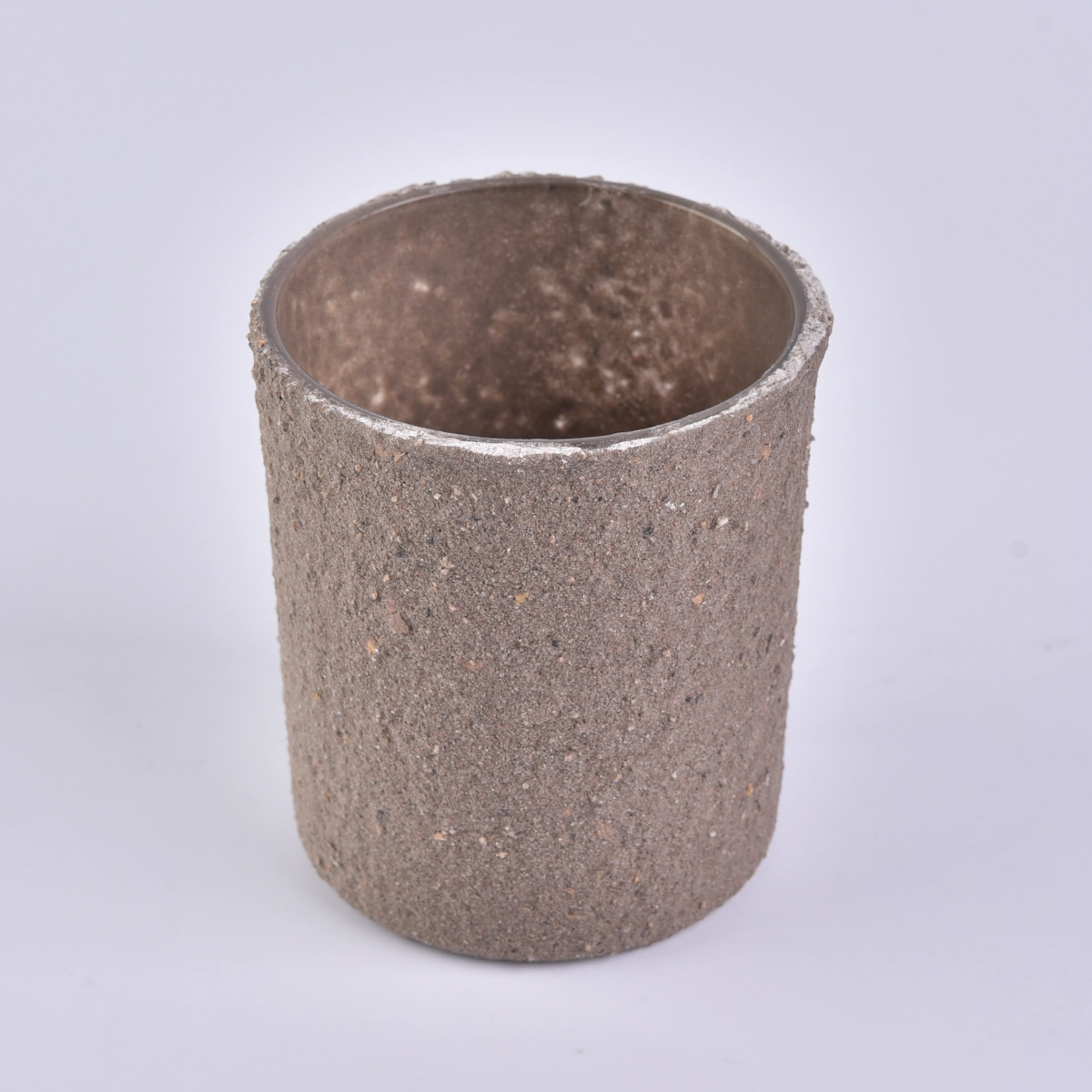 New 300ml glass candle jars with concrete decoration for scented home 