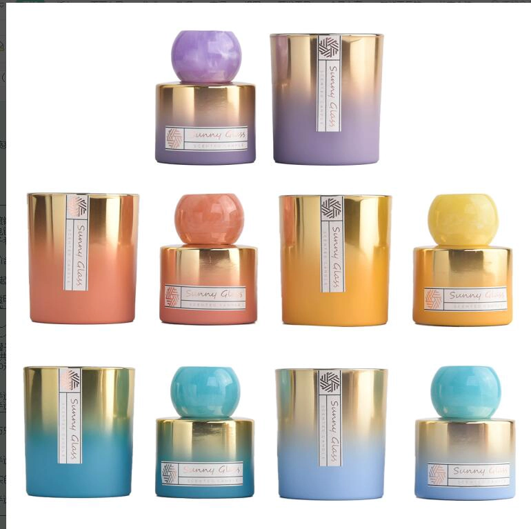 popular glass candle vessel with glass diffuser bottle