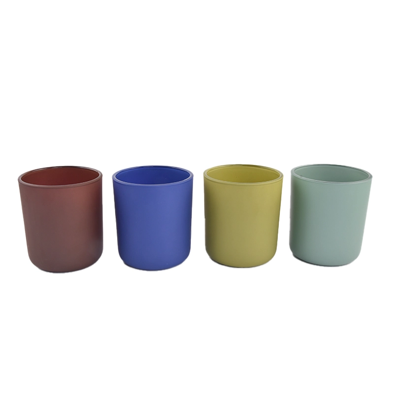 Customized 500ml colored on the round bottom glass candle holder with matched lids for supplier Customized 500ml colored on the round bottom glass candle holder with matched lids for supplier