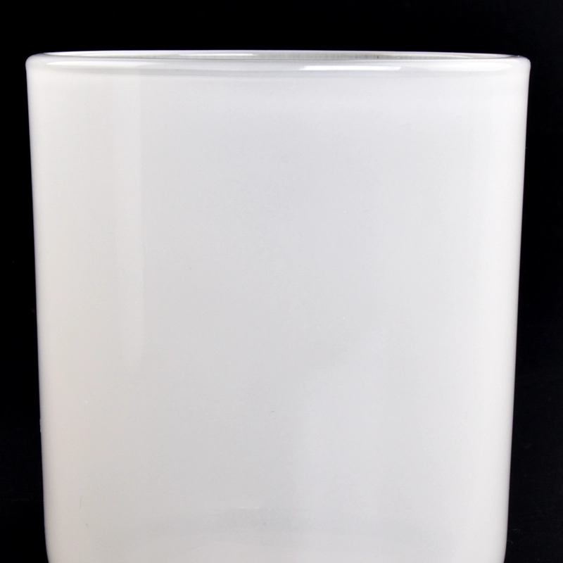 wholesale candle jar white glass with round bottom candle vessels