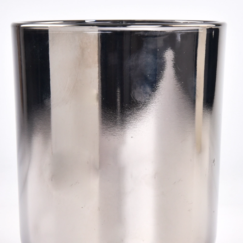 Popular 500ml silver effect on the glass candle holder and matched glass bottle for supplier Popular 500ml silver effect on the glass candle holder and matched glass bottle for supplier