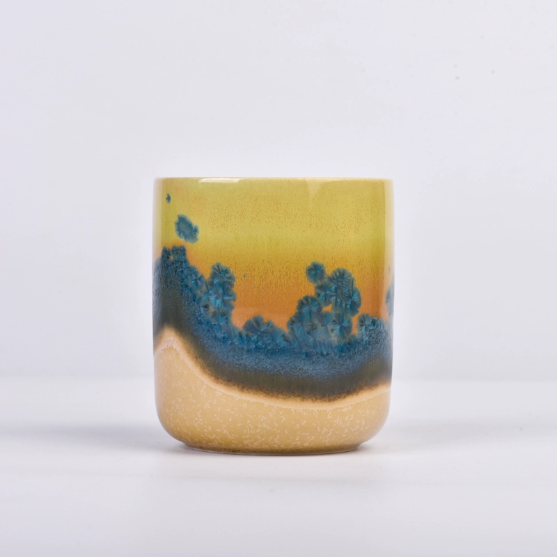 10oz ceramic candle jar custom design candle vessel with home decor