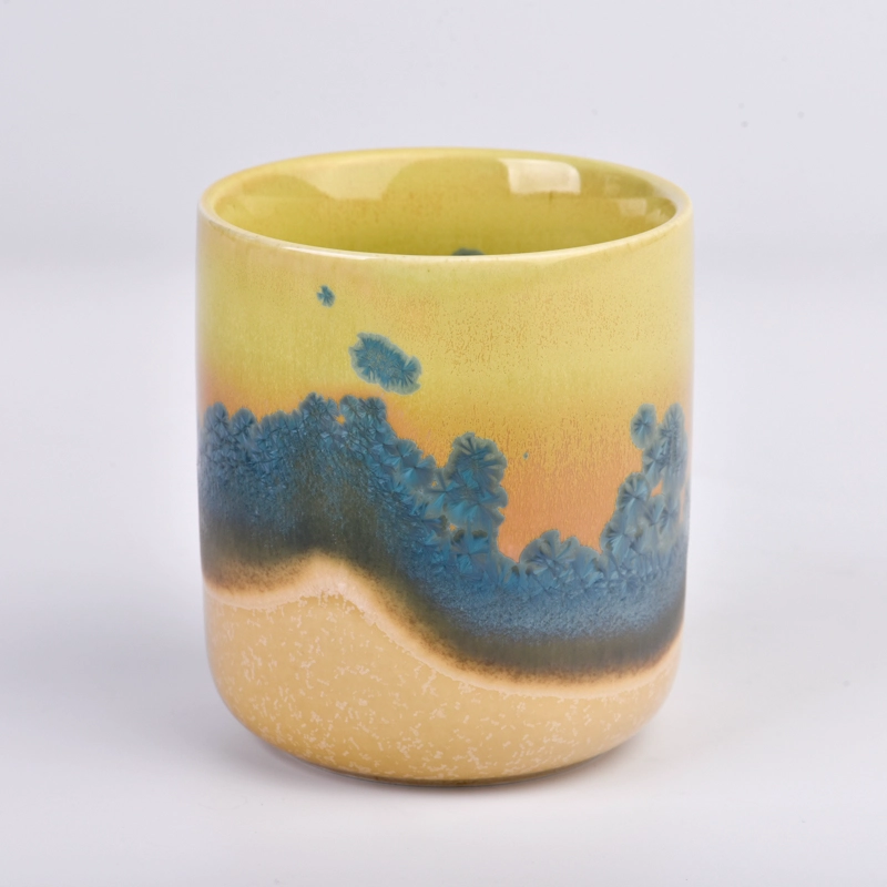 10oz ceramic candle jar custom design candle vessel with home decor