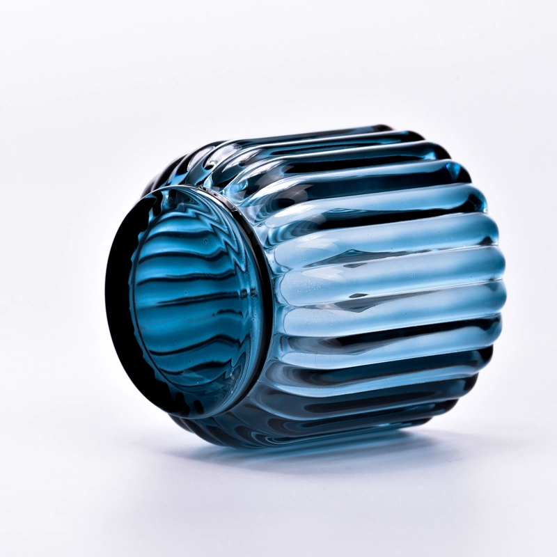 stripe design scented candle jar for candles with home decor