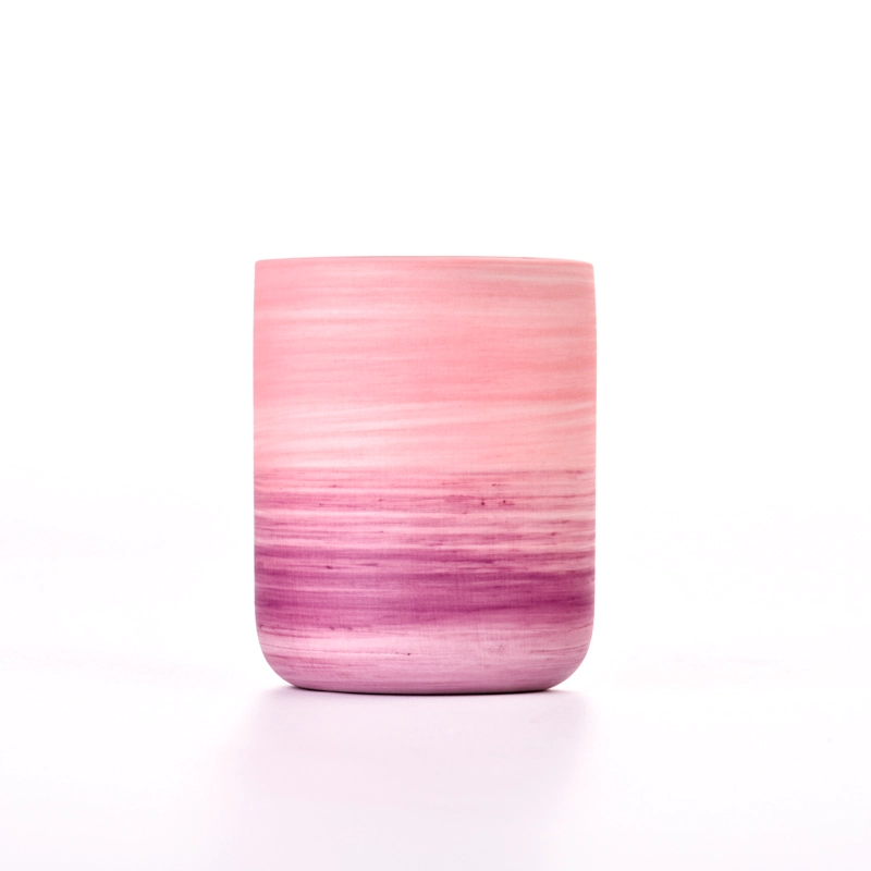 Wholesale 10OZ 12OZ customized deco on the popular shape ceramic candle jar Wholesale 10OZ 12OZ customized deco on the popular shape ceramic candle jar