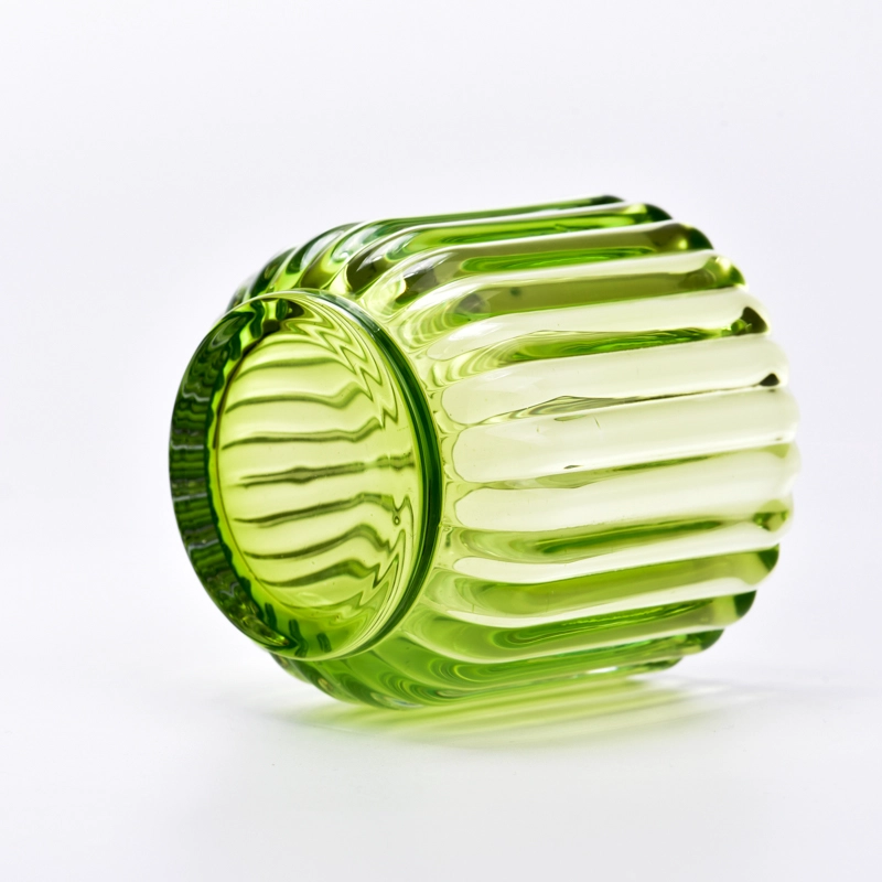 Wholesale Stripe Design Scented Candle Jars for Candles with Home Decor