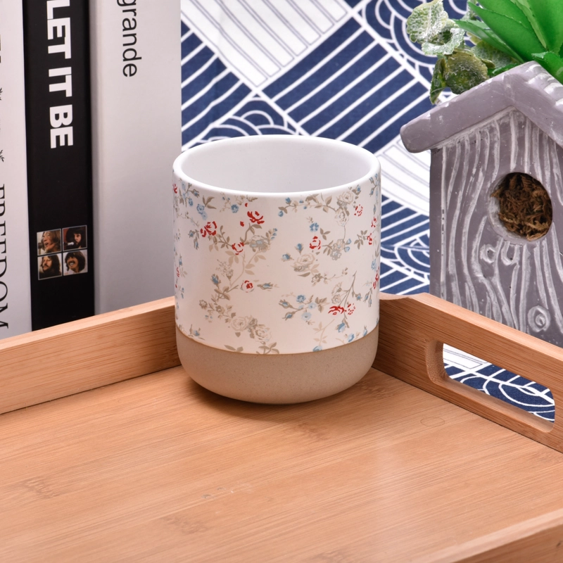 summer hot sales artwork ceramic candle jar summer hot sales artwork ceramic candle jar